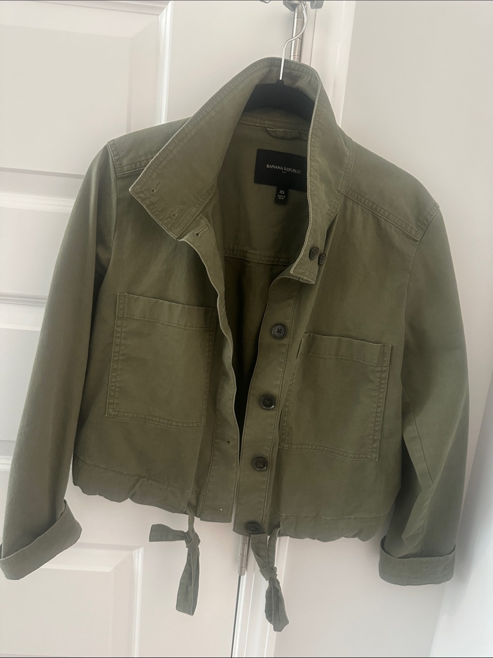 Banana Republic Olive Green Utility Drawstring Jacket